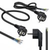 Qoltec Kabel zasilający | wtyczka kątowa SCHUKO CEE 7/7 (E/F) | miedź Cu| odizolowany lutowany | 3x0.75mm2 | 1.5m